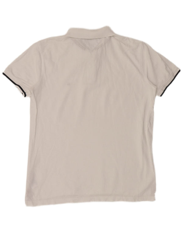 TOMMY HILFIGER Muška polo majica standardnog kroja Velika bijela pamučna majica