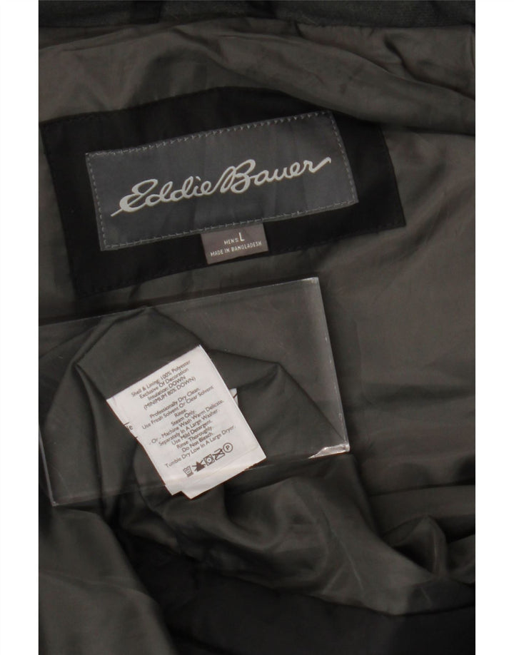 EDDIE BAUER Muška podstavljena jakna UK 40, veliki crni poliester