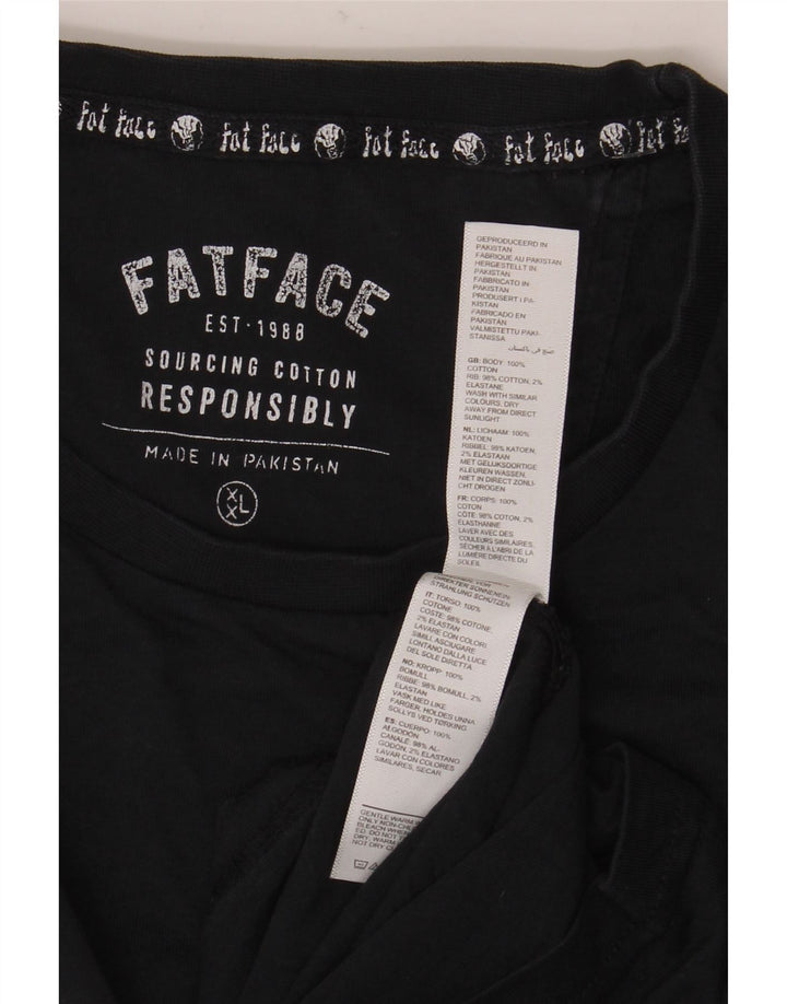 Fat Face muška majica kratkih rukava 2XL crni pamuk