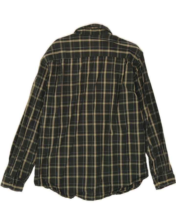 DOCKERS Mens Stain Defender Shirt Large Green Check Cotton Vintage Dockers and Second-Hand Dockers from Messina Hembry 