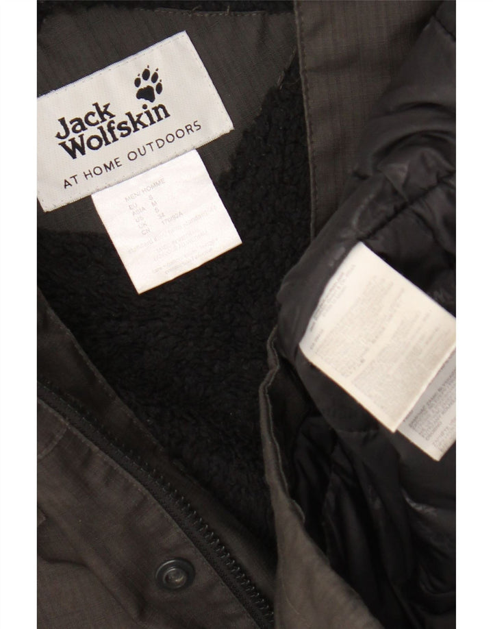 Jack Wolfskin muška šerpa parka jakna s kapuljačom UK 34 mala siva poliester