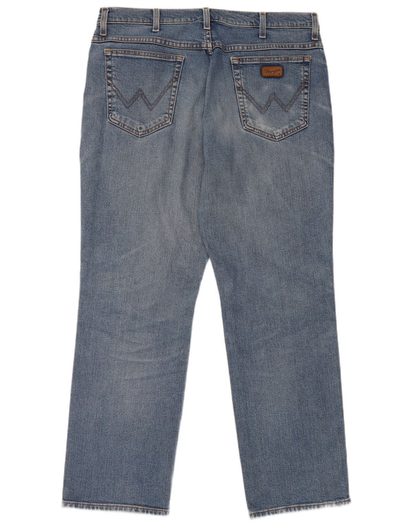 WRANGLER Muške rastezljive ravne traperice Texas W36 L30 plavi pamuk