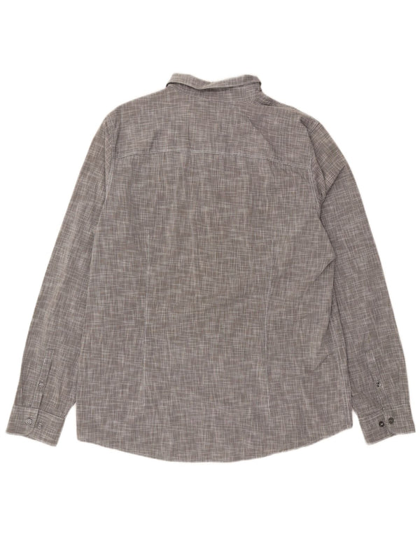 Calvin Klein Jeans muška uska košulja 2XL sivi flekasti pamuk