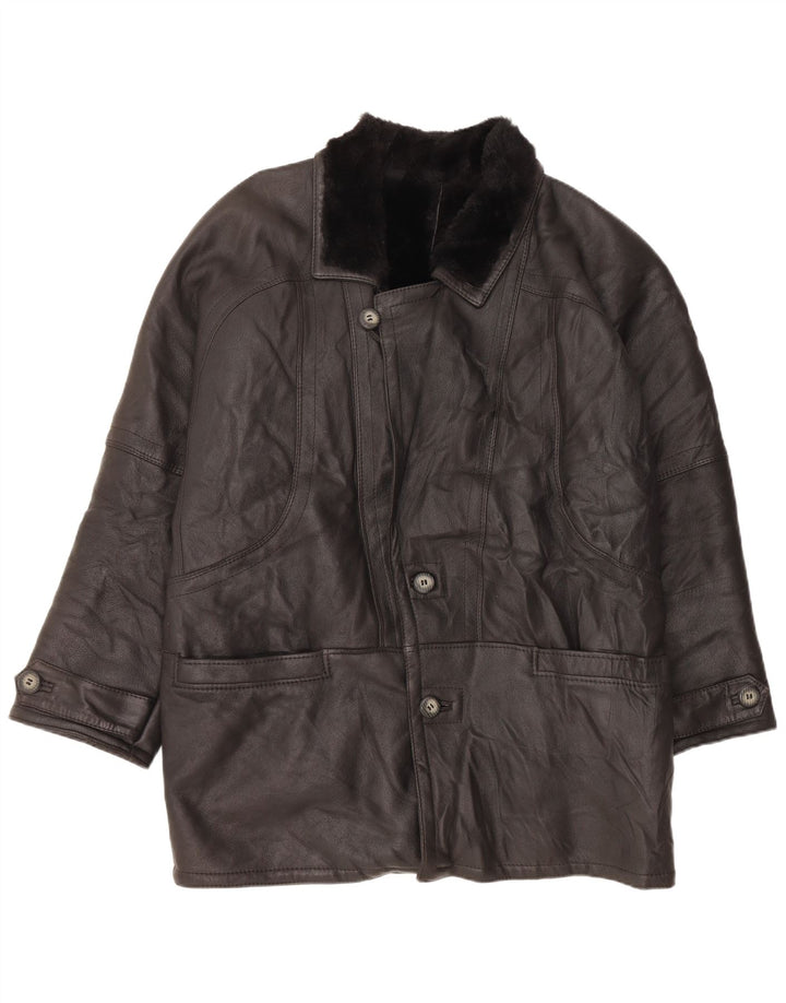 VINTAGE muški gornji kaput od šišanih šiša IT 52 XL, crni šišani kaput