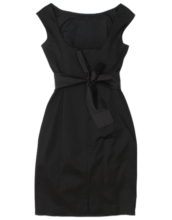 COAST Ženska plašt haljina bez rukava UK 12 Srednji crni acetat