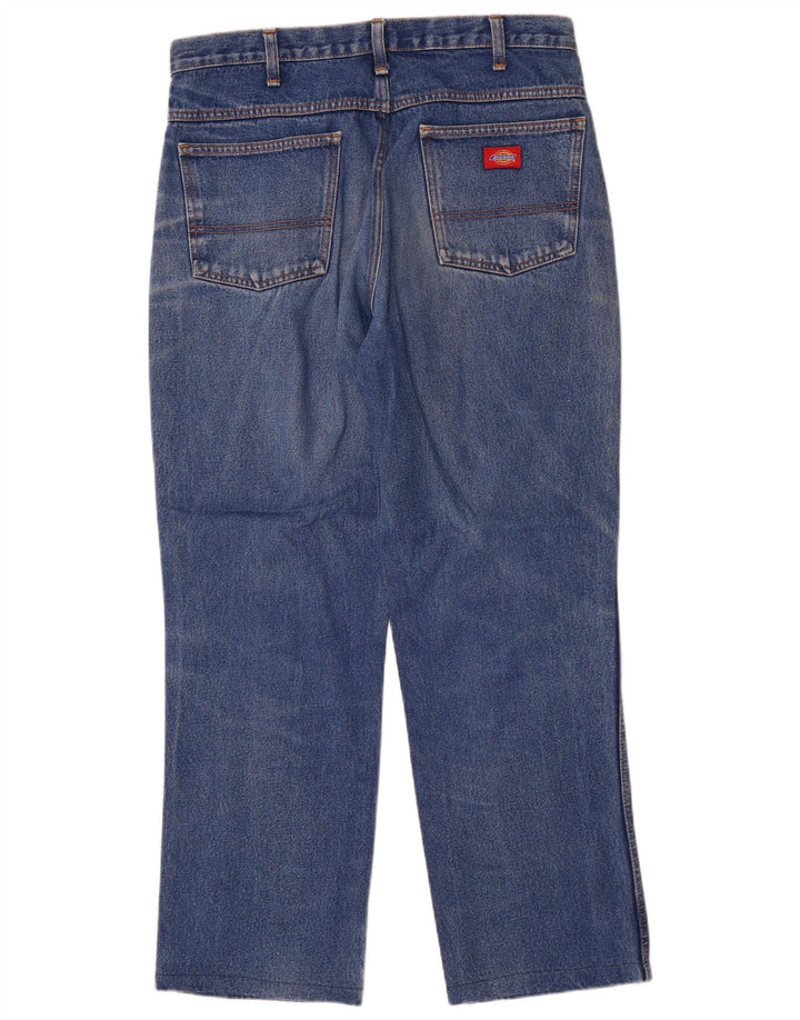 Dickies Mens Regular Straight Jeans W34 L30 Plavi pamuk
