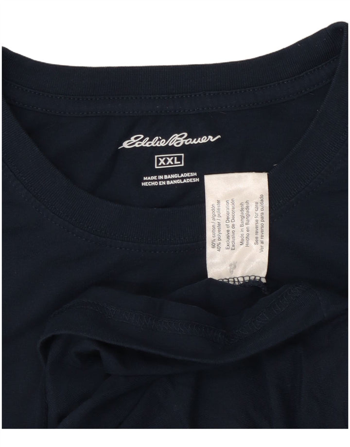 EDDIE BAUER Muška majica kratkih rukava 2XL tamnoplavi pamuk