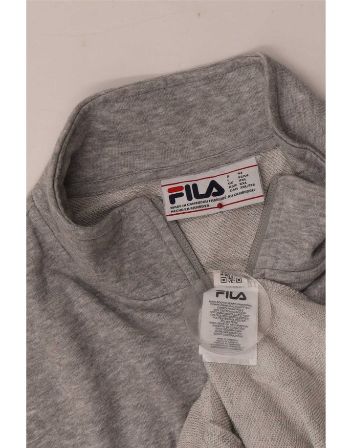 Gornja jakna Fila muške trenirke 2XL sivi flekasti pamuk