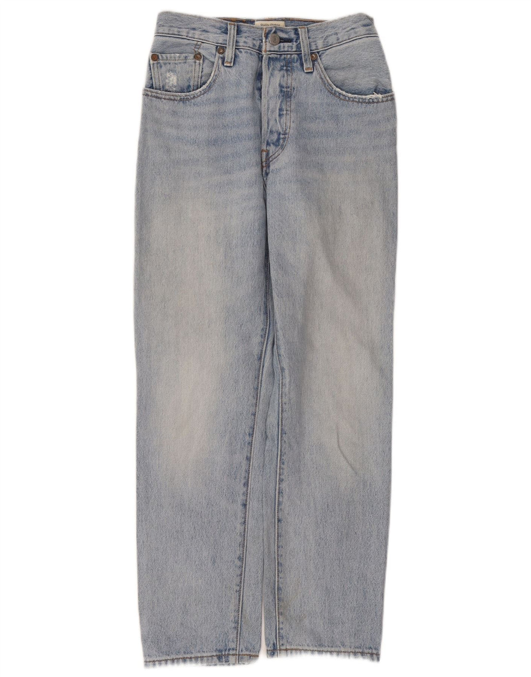 Levi's ženske 501 ravne traperice W26 L26 plavi pamuk