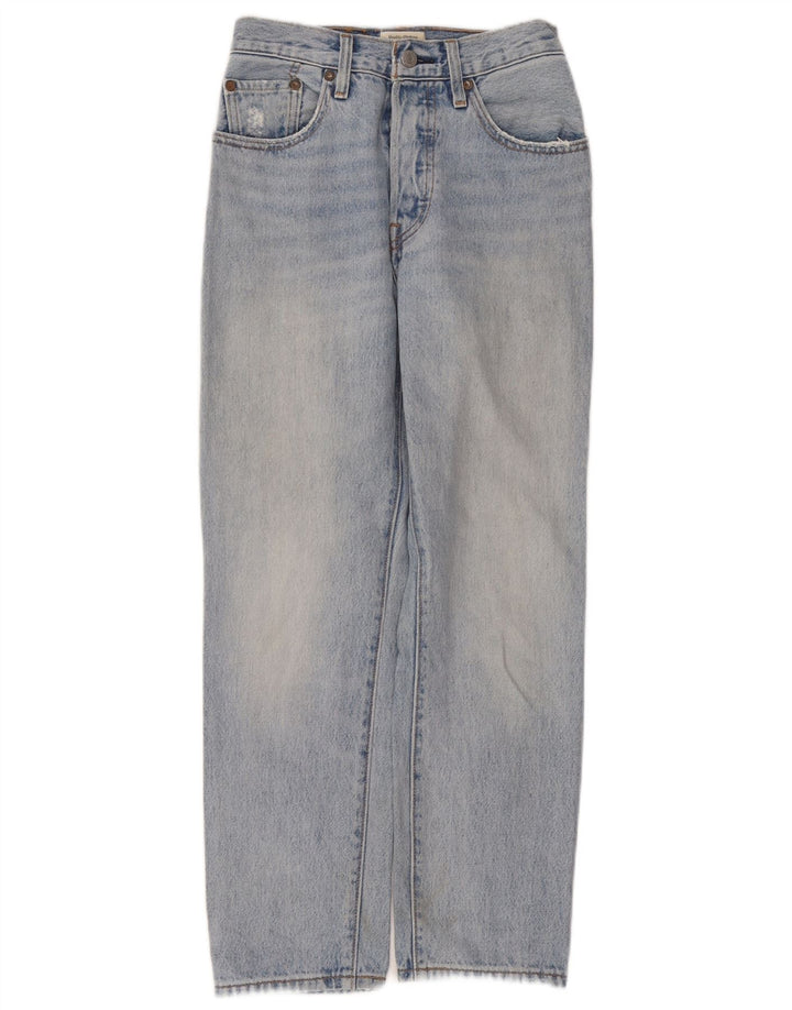 Levi's ženske 501 ravne traperice W26 L26 plavi pamuk
