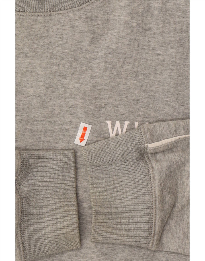 JACK WILLS Ženska majica s kratkim rukavima UK 12 Srednje sivi pamuk