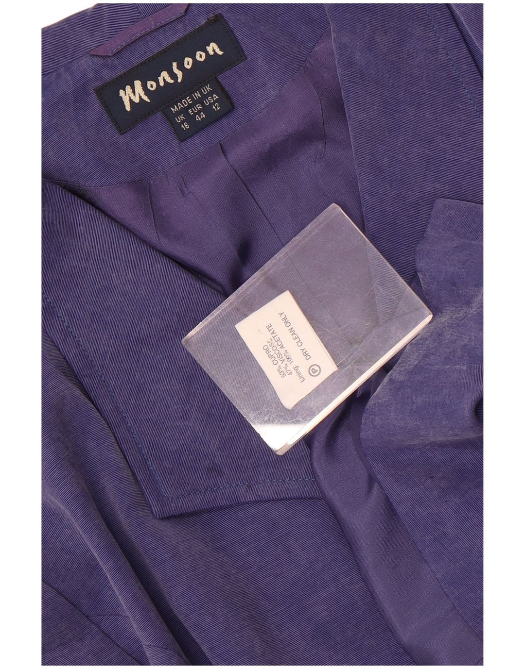 Monsoon ženski sako sa 5 gumba UK 16 Veliki ljubičasti kupro
