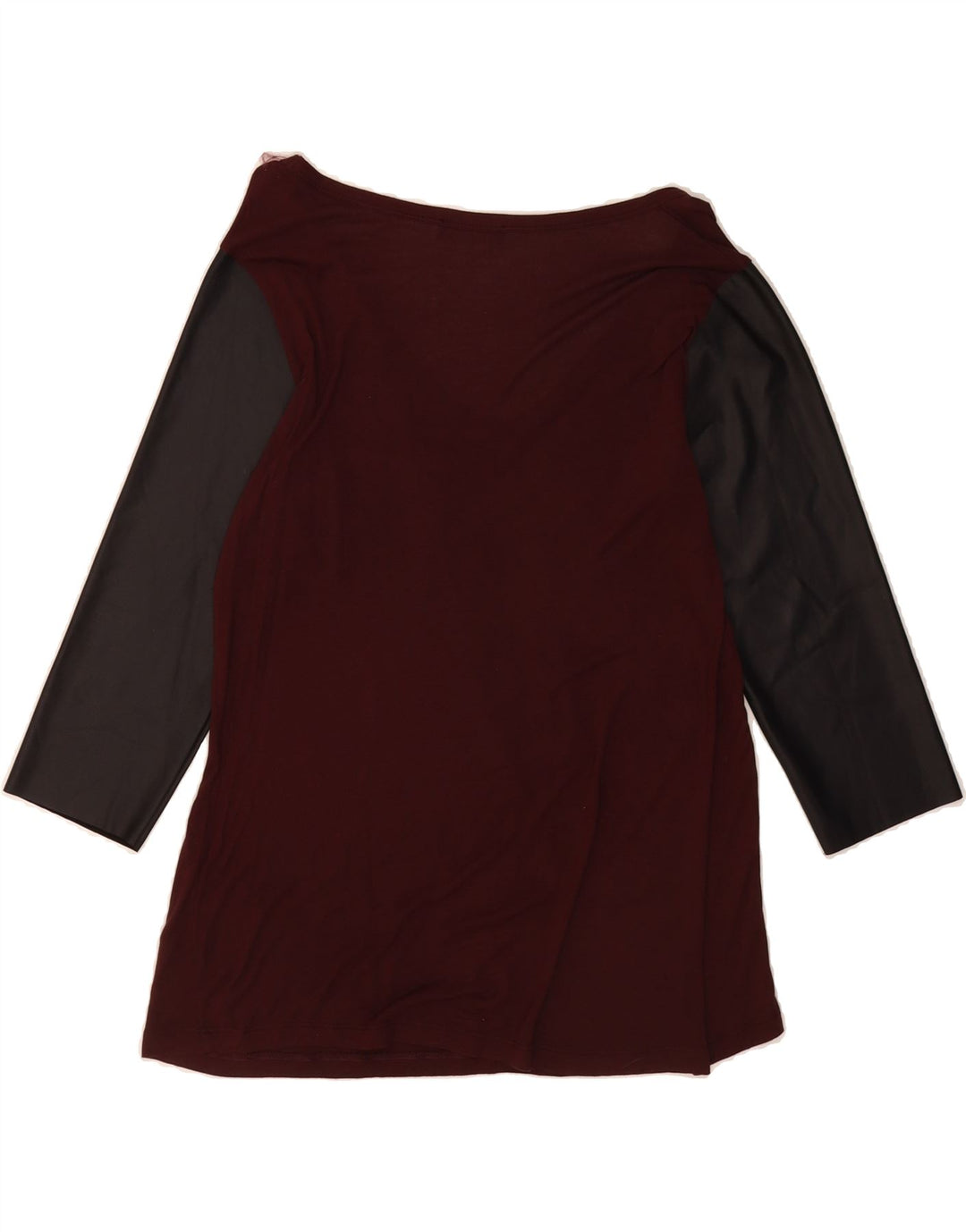 ZARA Womens Top 3/4 Sleeve UK 14 Large Brown Colourblock Vintage Zara and Second-Hand Zara from Messina Hembry 