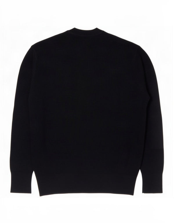 Zara Mens Crew Neck Jumper Sweater Small Navy Blue Cotton