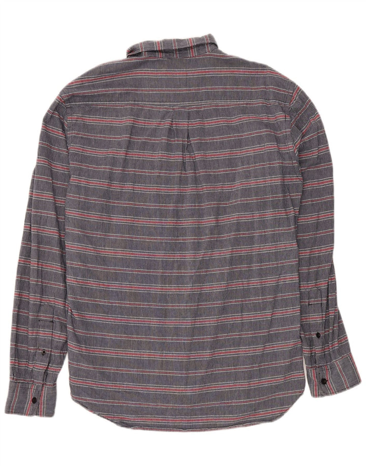 DOCKERS Muška košulja srednje veličine, tamnoplavi pamuk na pruge