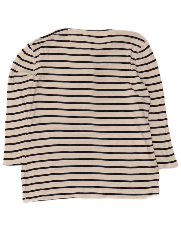 Ralph Lauren Ženska majica s 3/4 rukavima UK 12 srednje bijele pruge od pamuka