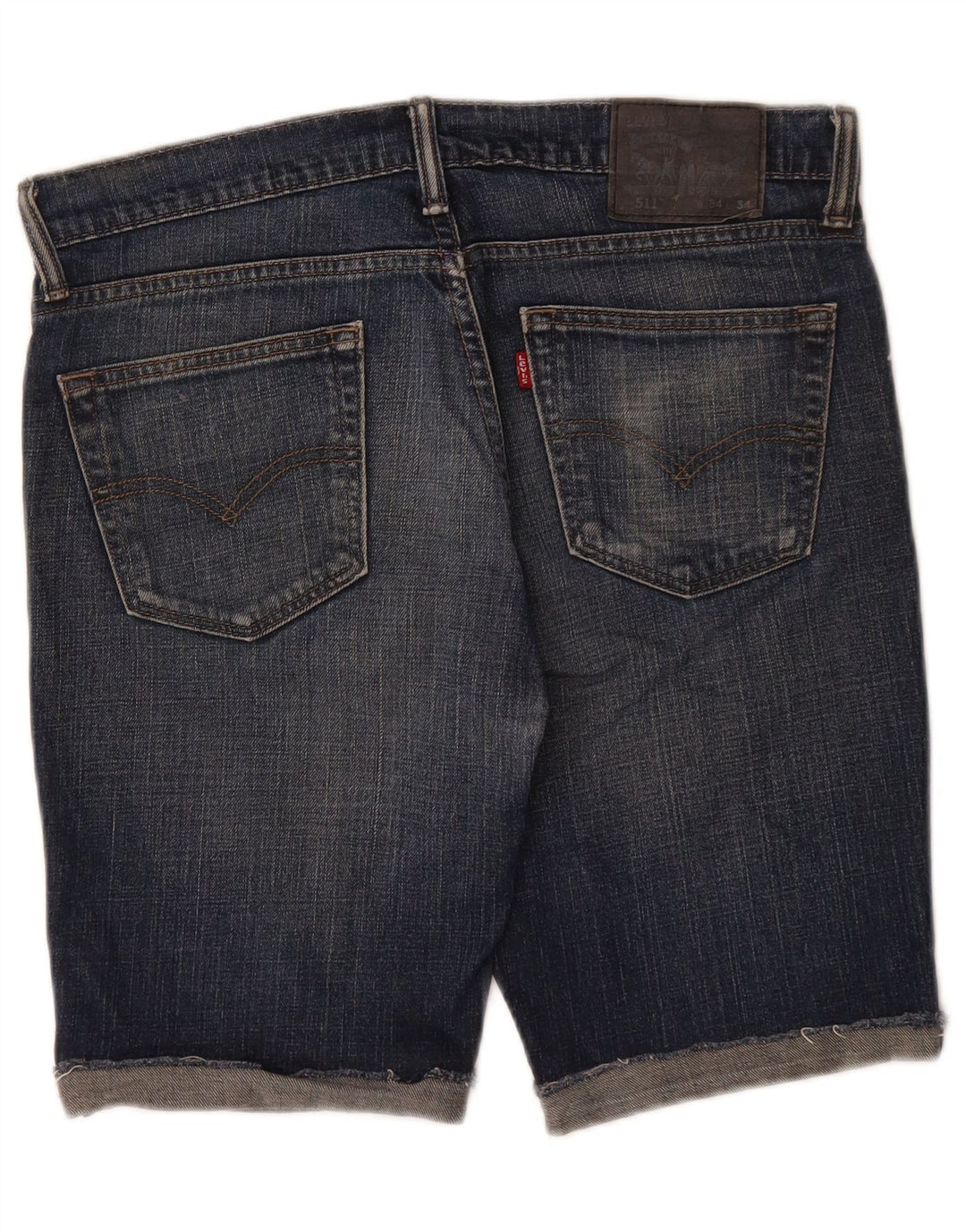 Levi's muške kratke traper hlače 511 W34 velike tamnoplave boje pamuka