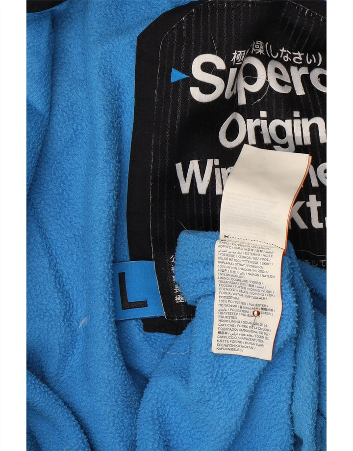 SUPERDRY muška vjetrovka s kapuljačom UK 40 velika crna