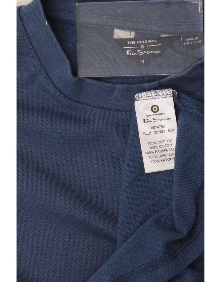 Ben Sherman muška majica kratkih rukava srednje tamnoplavi pamuk