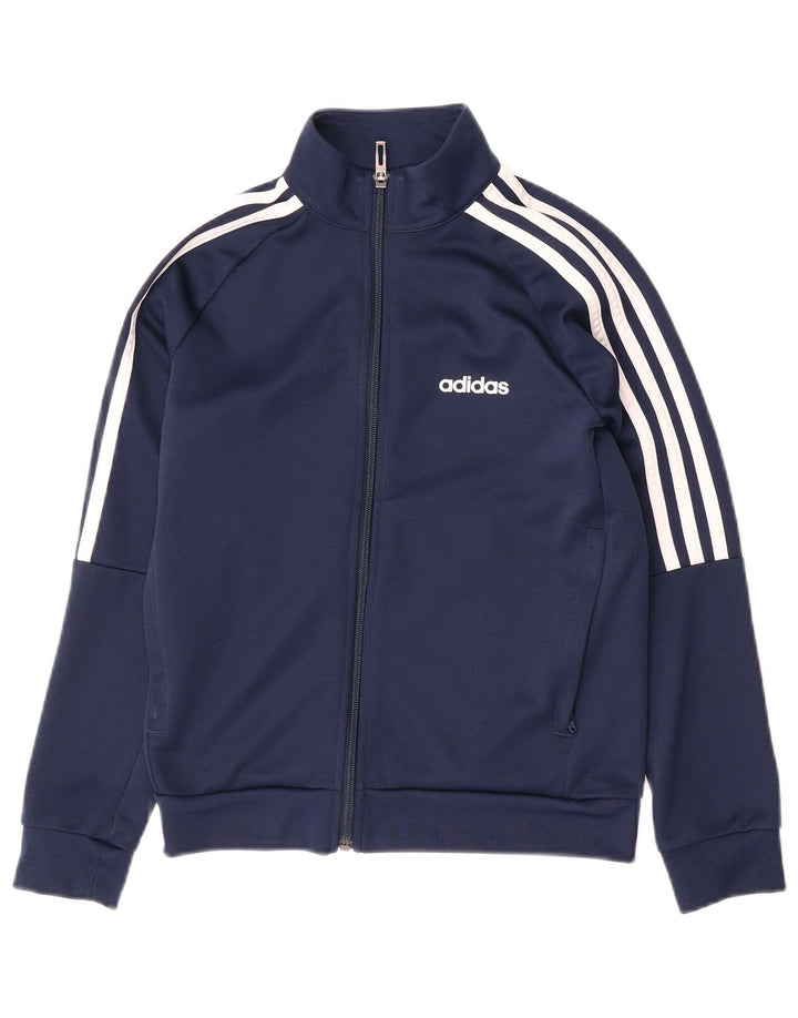 ADIDAS Boys Aeroready Gornja jakna trenirke 9-10 godina tamnoplava poliester