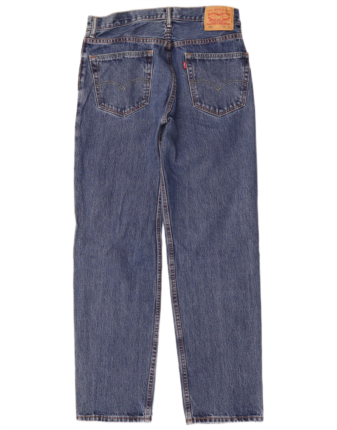 LEVI'S muške 550 ravne traperice opuštenog kroja W34 L34 plavi pamuk