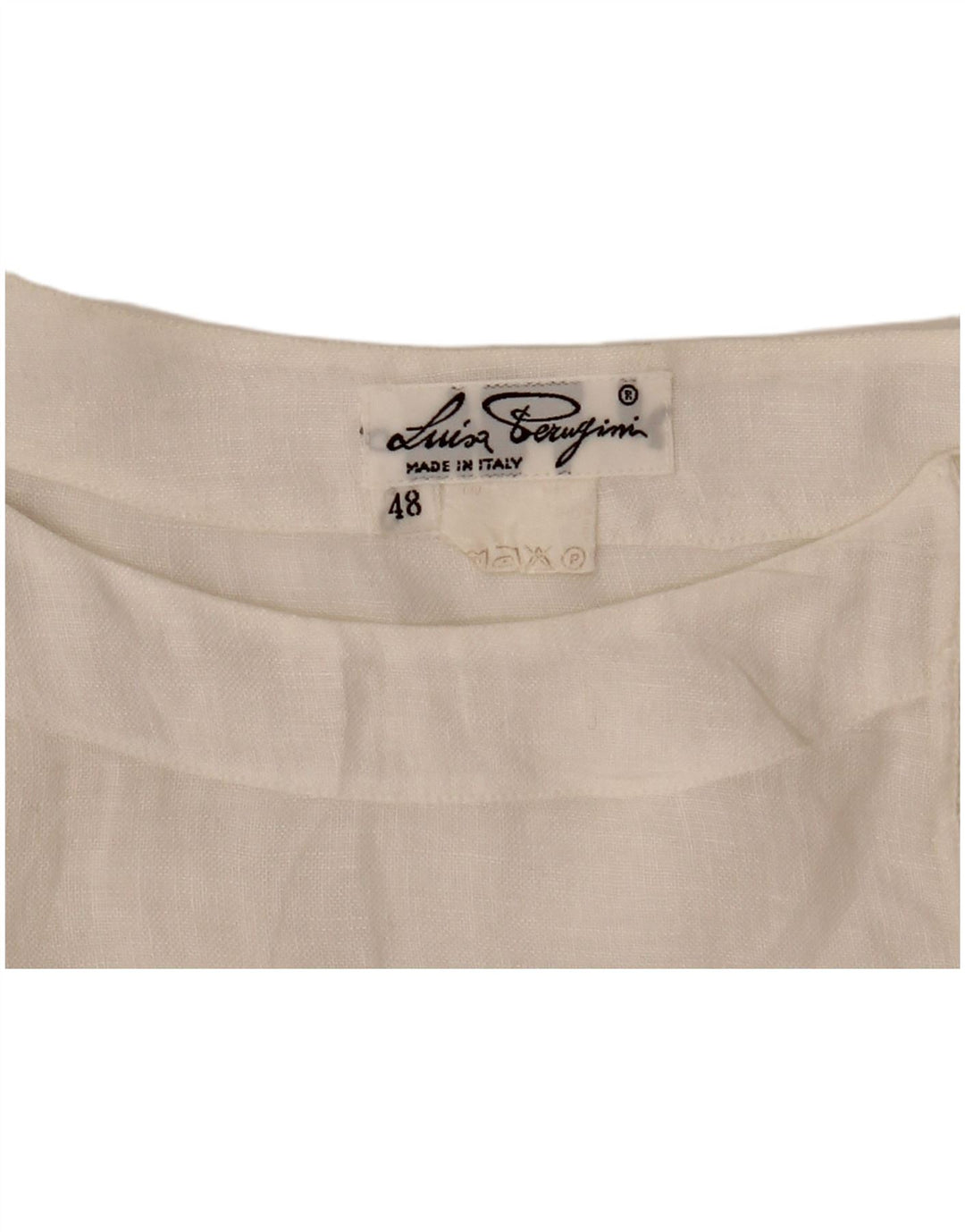 VINTAGE ženska košulja kratkih rukava bluza IT 48 XL bijela