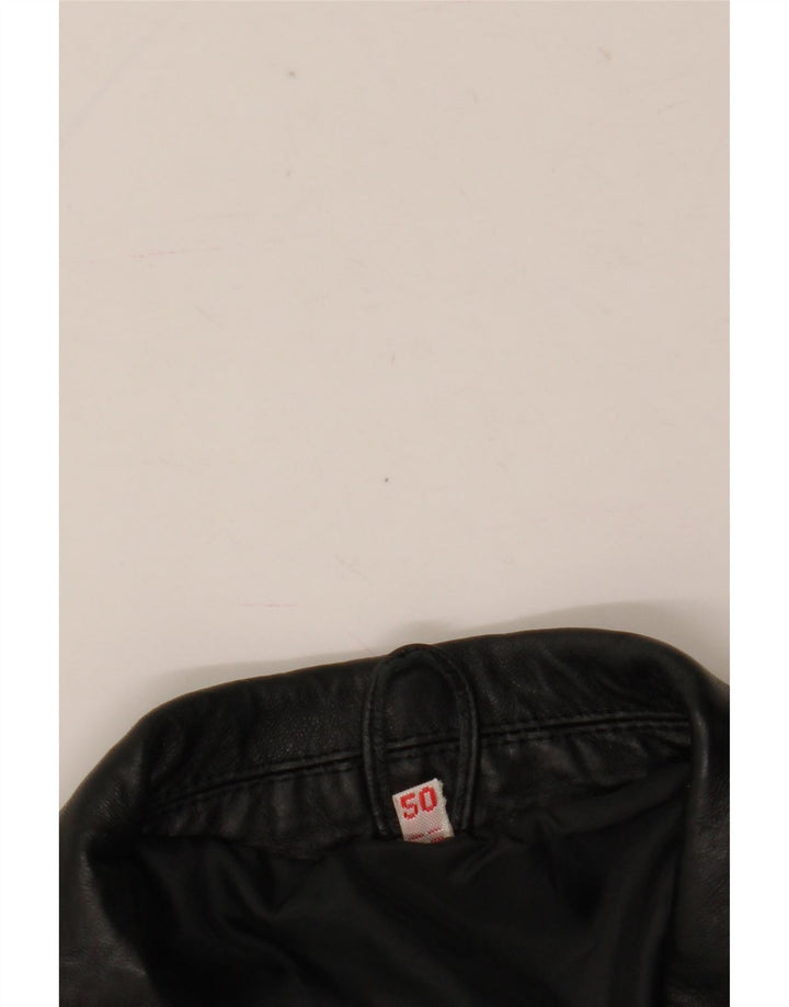Vintage muška kožna jakna IT 50 velika crna