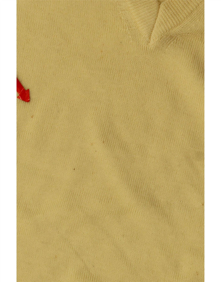 Erin muški džemper s V-izrezom, velika žuta djevičanska vuna