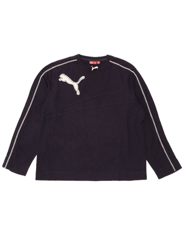 Puma muška grafička majica dugih rukava XL tamnoplavi pamuk