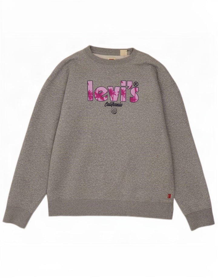 Levi's muška majica s grafičkim motivima, mali sivi pamuk