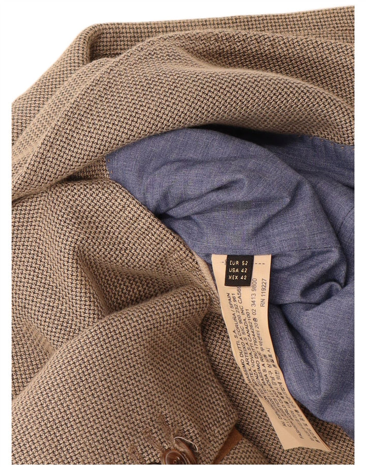 Massimo Dutti Muška pletena jakna sa 2 gumba EU 52, veliki bež pamuk