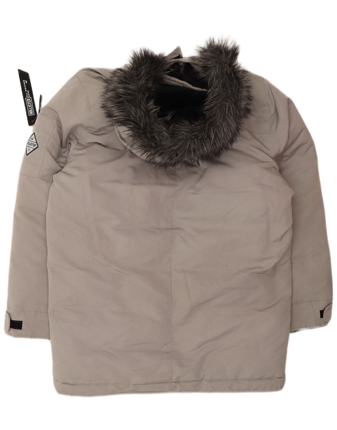 HOLLISTER Muška podstavljena jakna s kapuljačom UK 40 veliki sivi poliester