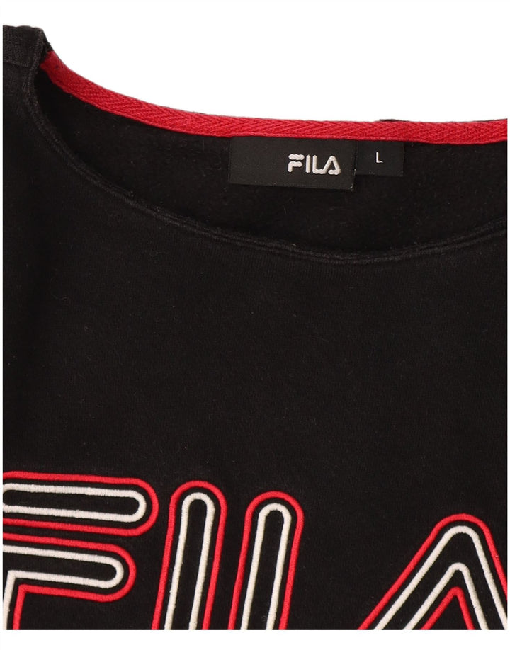 Fila Ženska kratkotrajna majica s motivom UK 16, velika crna