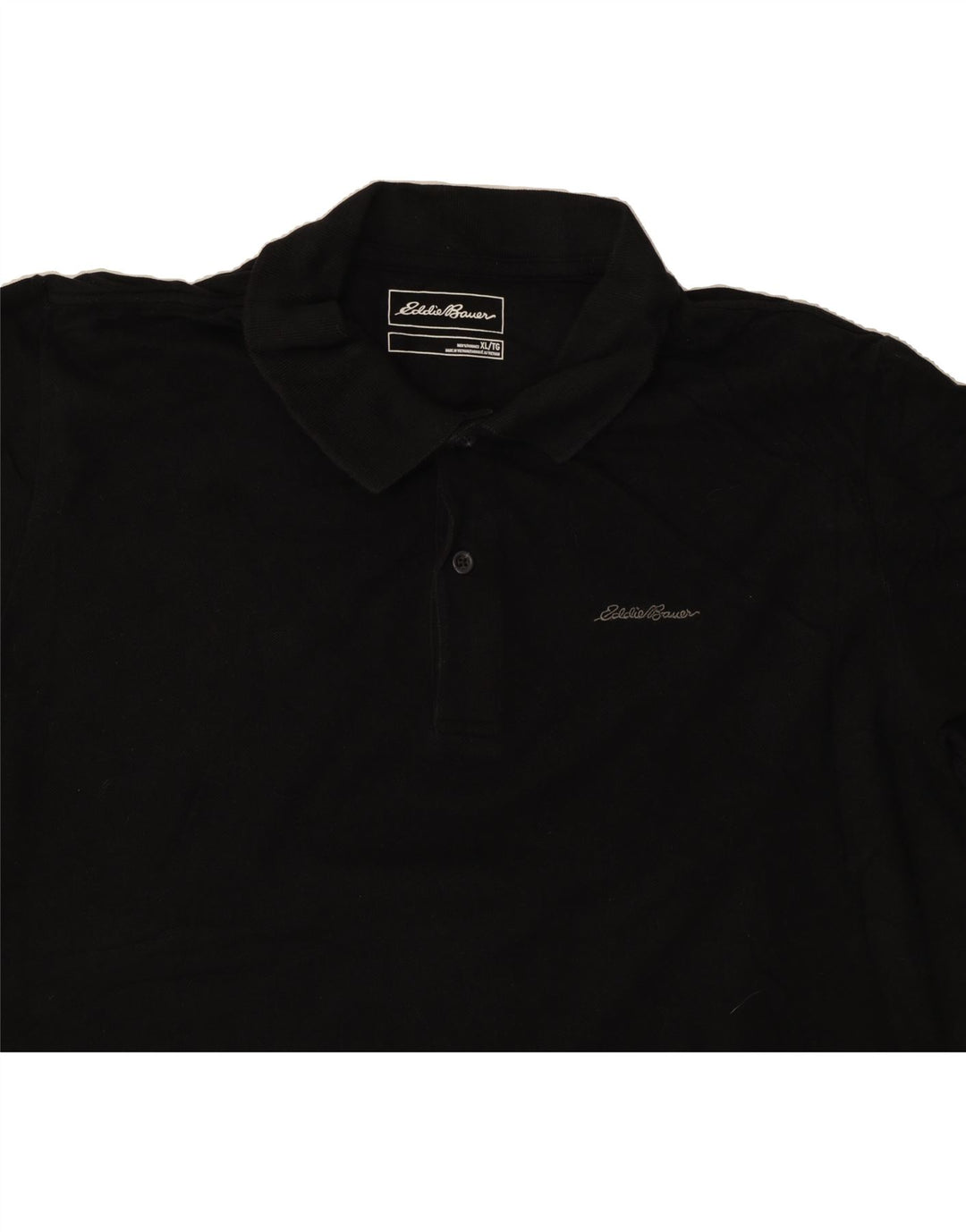 EDDIE BAUER Mens Polo Shirt XL Black Cotton Vintage Eddie Bauer and Second-Hand Eddie Bauer from Messina Hembry 