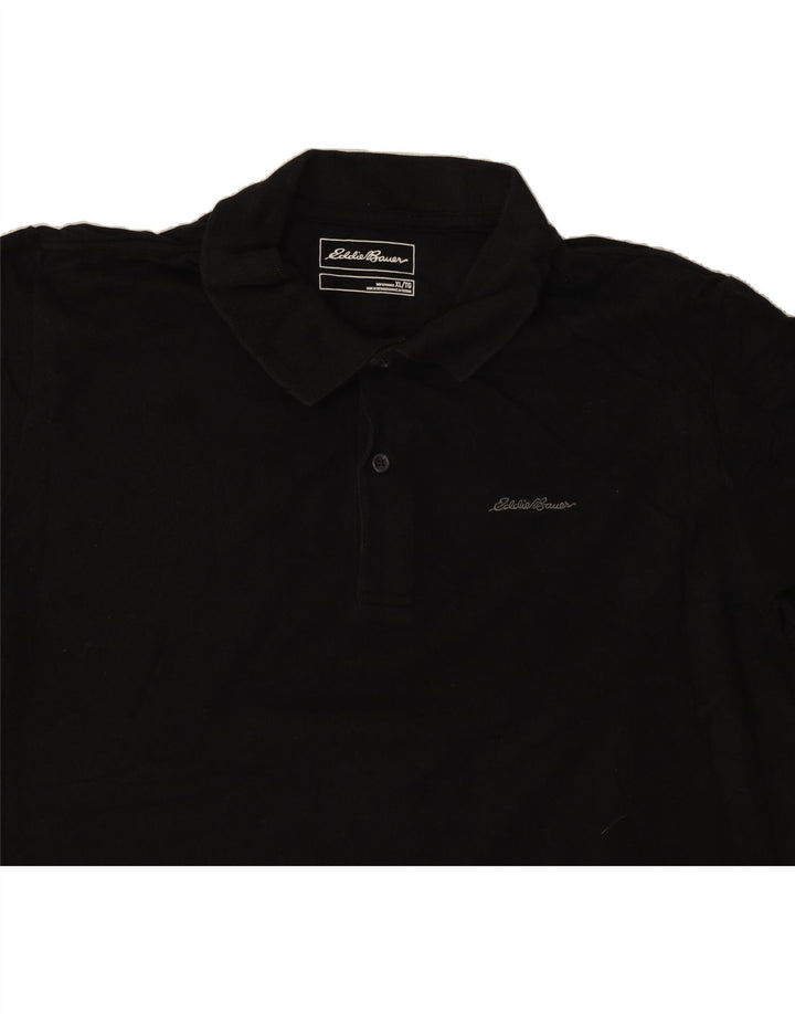 EDDIE BAUER Mens Polo Shirt XL Black Cotton Vintage Eddie Bauer and Second-Hand Eddie Bauer from Messina Hembry 