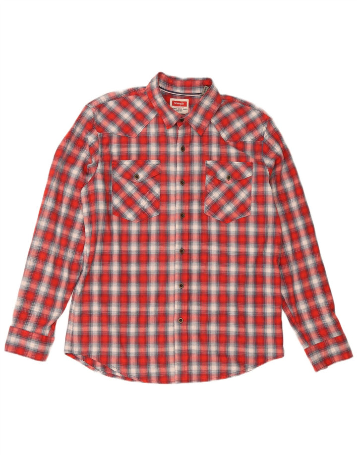 Wrangler muška flanelska košulja, veliki crveni karirani pamuk