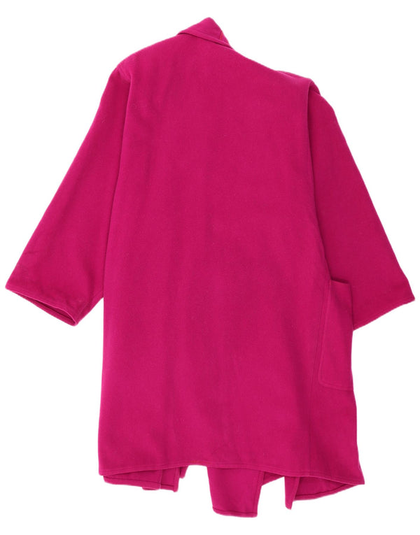 BELFE Womens Overcoat UK 12 Medium Pink Wool