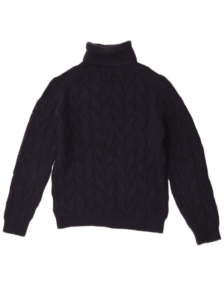 Massimo Dutti ženski pulover s rol izrezom UK 14 Srednja tamnoplava vunena