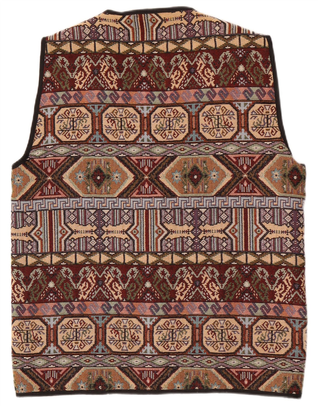 Vintage muški prsluk XL smeđi geometrijski