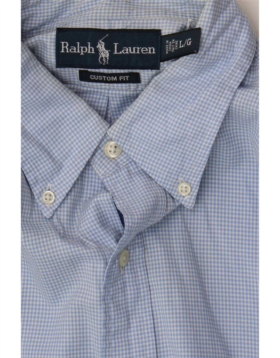 Ralph Lauren muška pamučna košulja prilagođenog kroja, veliki plavi karirani