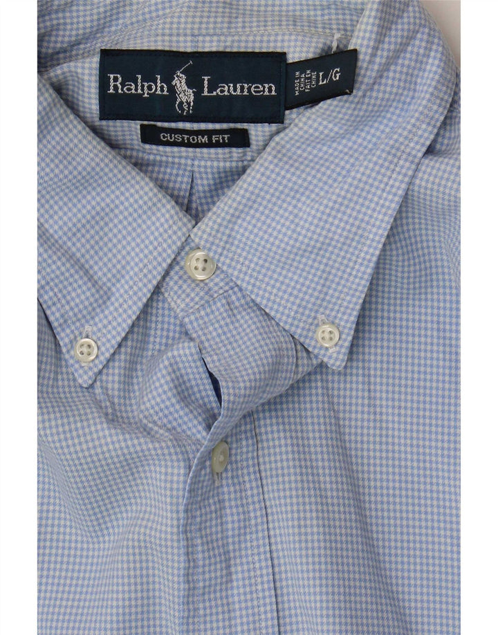 Ralph Lauren muška pamučna košulja prilagođenog kroja, veliki plavi karirani