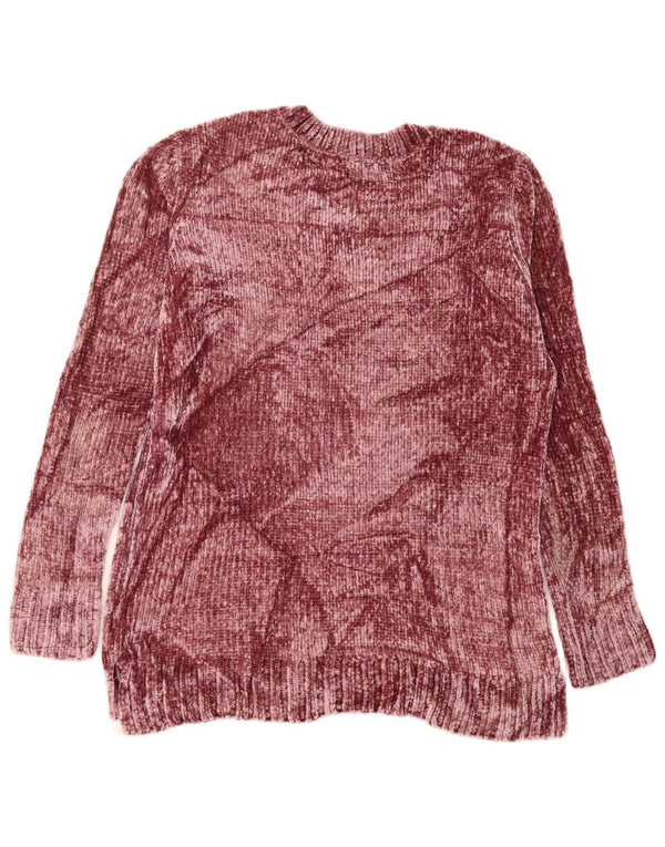 ORVIS ženski džemper s V-izrezom UK 14 Srednje kestenjasti poliester