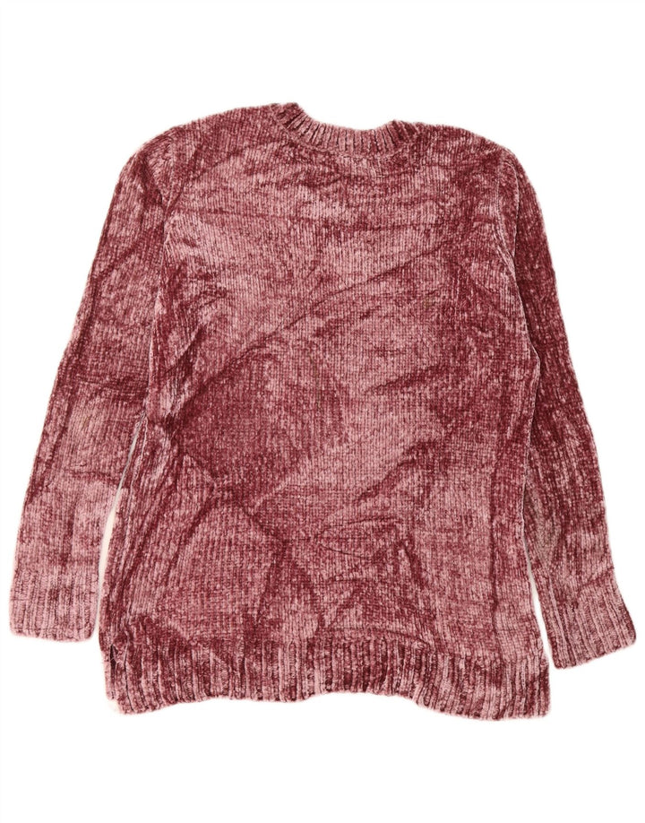 ORVIS ženski džemper s V-izrezom UK 14 Srednje kestenjasti poliester