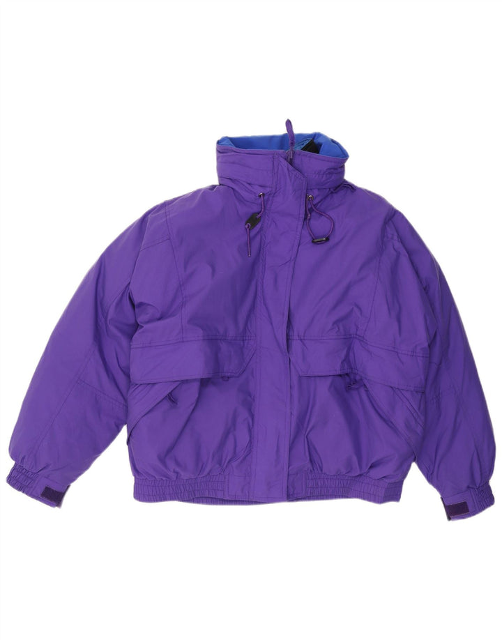 Eddie Bauer ženska prevelika podstavljena jakna s kapuljačom UK 16 velika ljubičasta