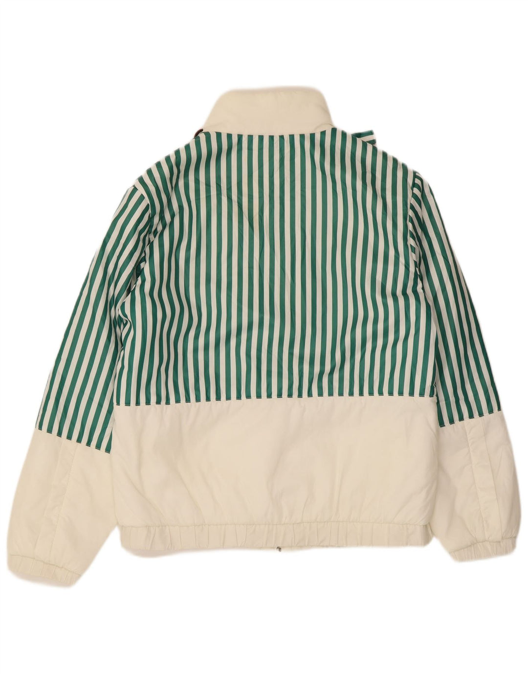 Vintage muška bomber jakna IT 46 mali zeleni prugasti poliester