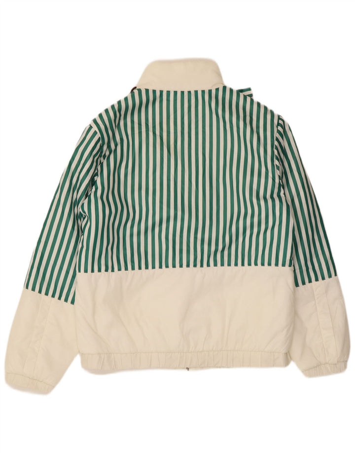 Vintage muška bomber jakna IT 46 mali zeleni prugasti poliester