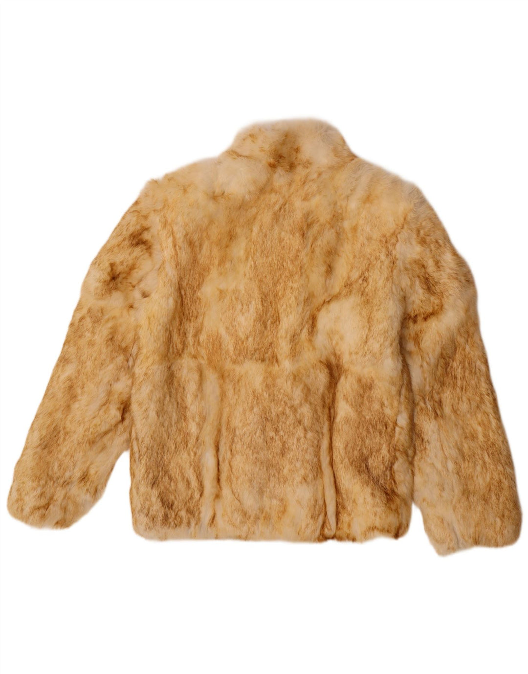 Split End Ltd Womens Oversized Fur Jacket UK 10 Small Brown Rabbit Fur