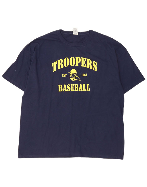 Russell Athletic Mens Troopers Baseball majica kratkih rukava 2XL tamnoplava