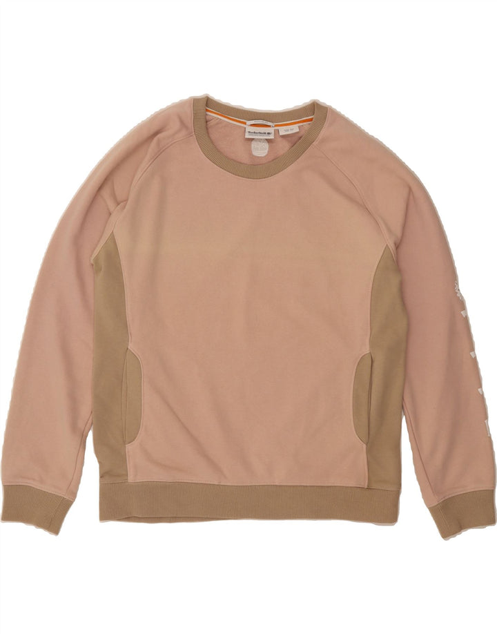 TIMBERLAND Womens Regular Fit Sweatshirt Jumper UK 14 Medium Orange Vintage Timberland and Second-Hand Timberland from Messina Hembry 
