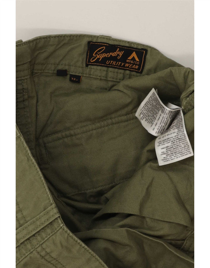Superdry muške kargo kratke hlače W32 Srednje zeleni pamuk
